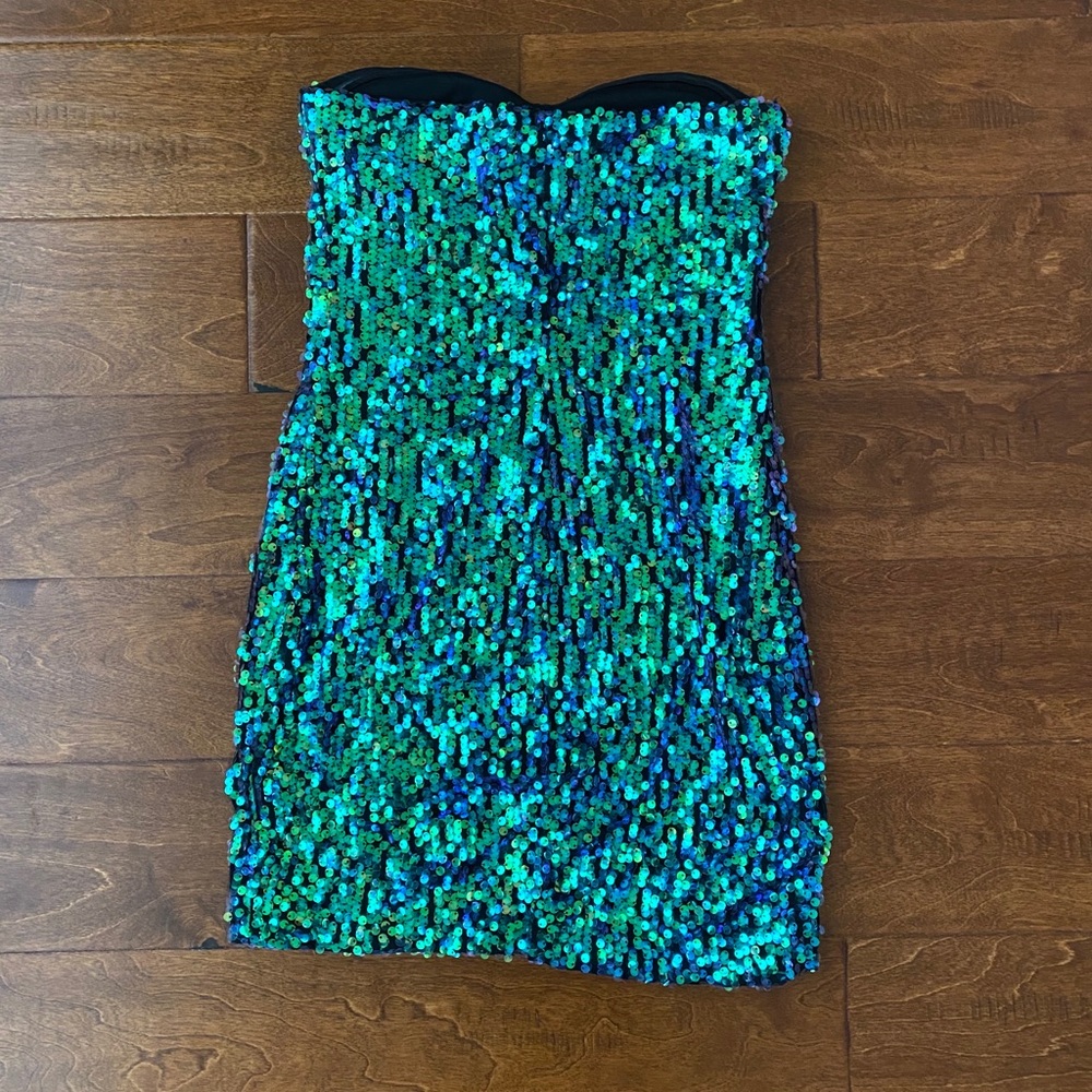 Sequin Strapless Dress